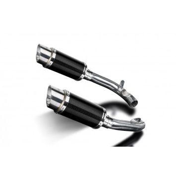 Delkevic slip-on kit Round Carbon 200mm zonder e-keur - VTR1000F Firestorm (1997-2003)