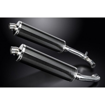 Delkevic slip-on kit Oval Carbon 450mm zonder e-keur - VTR1000F Firestorm (1997-2003)