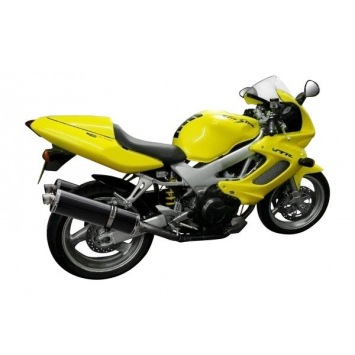 Delkevic slip-on kit Oval Carbon 450mm zonder e-keur - VTR1000F Firestorm (1997-2003)