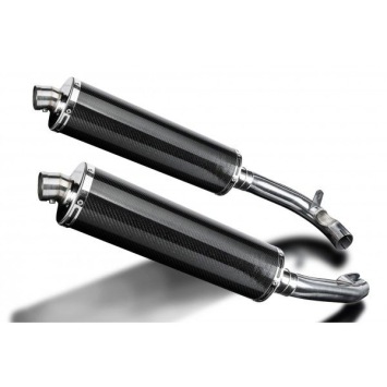 Delkevic slip-on kit Oval Carbon 450mm zonder e-keur - VTR1000F Firestorm (1997-2003)