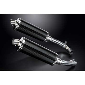 Delkevic slip-on kit Oval Carbon 350mm zonder e-keur - VTR1000F Firestorm (1997-2003)