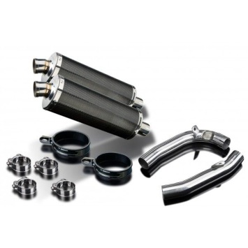 Delkevic slip-on kit Oval Carbon 350mm zonder e-keur - VTR1000F Firestorm (1997-2003)