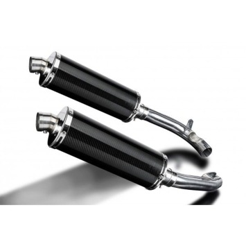 Delkevic slip-on kit Oval Carbon 350mm zonder e-keur - VTR1000F Firestorm (1997-2003)