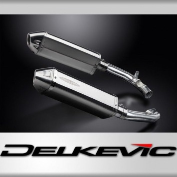 Delkevic slip-on kit Tri-Oval RVS 320mm zonder e-keur - VTR1000F Firestorm (1997-2003)