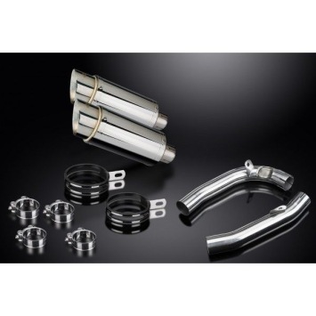 Delkevic slip-on kit Round RVS 200mm zonder e-keur - VTR1000F Firestorm (1997-2003)