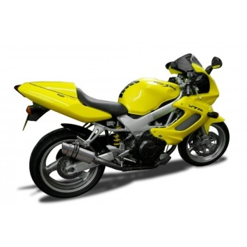 Delkevic slip-on kit Round RVS 200mm zonder e-keur - VTR1000F Firestorm (1997-2003)