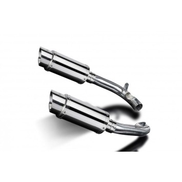 Delkevic slip-on kit Round RVS 200mm zonder e-keur - VTR1000F Firestorm (1997-2003)