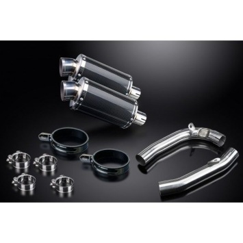 Delkevic slip-on kit Oval Carbon 225mm zonder e-keur - VTR1000F Firestorm (1997-2003)