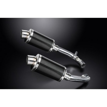 Delkevic slip-on kit Oval Carbon 225mm zonder e-keur - VTR1000F Firestorm (1997-2003)