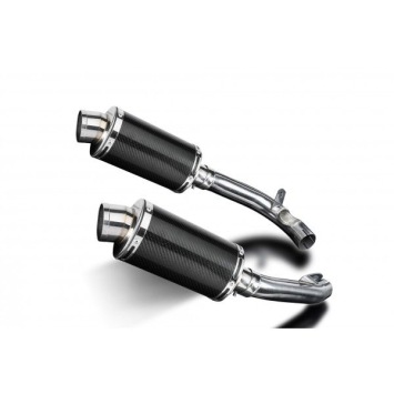 Delkevic slip-on kit Oval Carbon 225mm zonder e-keur - VTR1000F Firestorm (1997-2003)