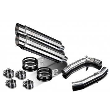 Delkevic slip-on kit Round RVS 350mm zonder e-keur - VTR1000F Firestorm (1997-2003)