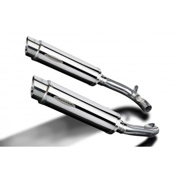 Delkevic slip-on kit Round RVS 350mm zonder e-keur - VTR1000F Firestorm (1997-2003)