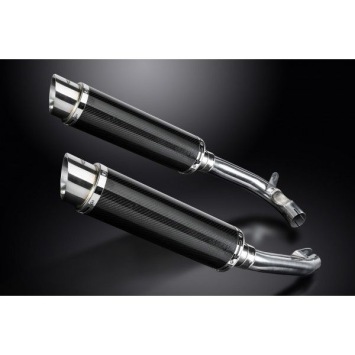 Delkevic slip-on kit Round Carbon 350mm zonder e-keur - VTR1000F Firestorm (1997-2003)