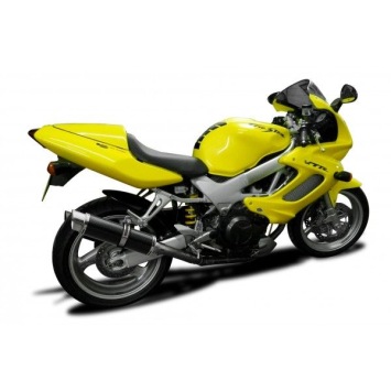 Delkevic slip-on kit Round Carbon 350mm zonder e-keur - VTR1000F Firestorm (1997-2003)