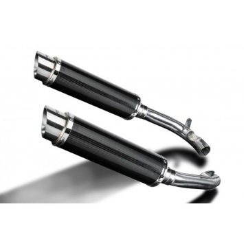 Delkevic slip-on kit Round Carbon 350mm zonder e-keur - VTR1000F Firestorm (1997-2003)