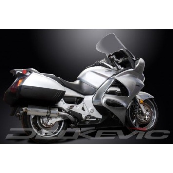 Delkevic Auspuffanlage Oval Edelstahl 350mm ohne EG-BE - ST1300 PAN EUROPEAN ABS/TCS(2002-2017)