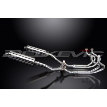 Delkevic Auspuffanlage Oval Edelstahl 350mm ohne EG-BE - ST1300 PAN EUROPEAN ABS/TCS(2002-2017)