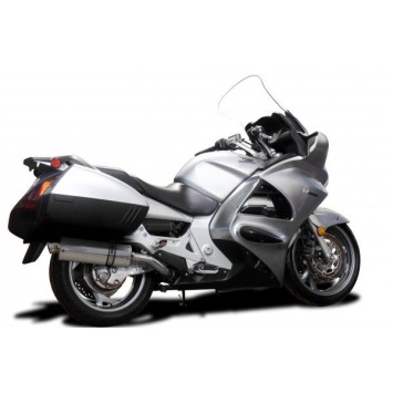 Delkevic Auspuffanlage Oval Edelstahl 350mm ohne EG-BE - ST1300 PAN EUROPEAN ABS/TCS(2002-2017)