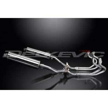 Delkevic Auspuffanlage Oval Edelstahl 450mm ohne EG-BE - ST1300 PAN EUROPEAN ABS/TCS(2002-2017)