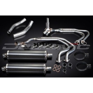 Delkevic Auspuffanlage Oval Carbon 450mm ohne EG-BE - ST1300 PAN EUROPEAN ABS/TCS(2002-2017)