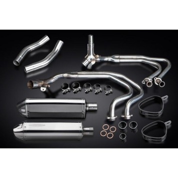 Delkevic Auspuffanlage Tri-Oval Edelstahl 320mm ohne EG-BE - ST1300 PAN EUROPEAN ABS/TCS(2002-2017)