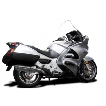 Delkevic Auspuffanlage Tri-Oval Edelstahl 320mm ohne EG-BE - ST1300 PAN EUROPEAN ABS/TCS(2002-2017)