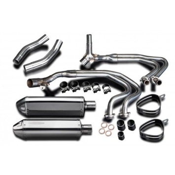 Delkevic Auspuffanlage Tri-Oval Edelstahl 320mm ohne EG-BE - ST1300 PAN EUROPEAN ABS/TCS(2002-2017)