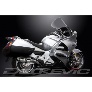 Delkevic Auspuffanlage Oval Edelstahl 225mm ohne EG-BE - ST1300 PAN EUROPEAN ABS/TCS(2002-2017)