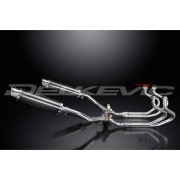 Delkevic Auspuffanlage Round Carbon 350mm ohne EG-BE - ST1300 PAN EUROPEAN ABS/TCS(2002-2017)