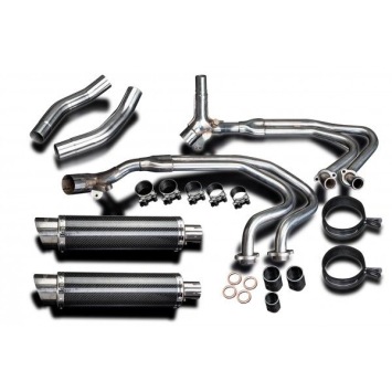 Delkevic Auspuffanlage Round Carbon 350mm ohne EG-BE - ST1300 PAN EUROPEAN ABS/TCS(2002-2017)