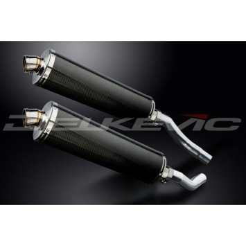 Delkevic slip-on kit Oval Carbon 450mm zonder e-keur - ST1300 PAN EUROPEAN ABS/TCS(2002-2017)