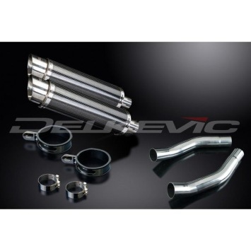 Delkevic slip-on kit Round Carbon 350mm zonder e-keur - ST1300 PAN EUROPEAN ABS/TCS(2002-2016)