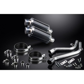 Delkevic slip-on kit Oval Carbon 225mm zonder e-keur - NX650 Dominator 95-02