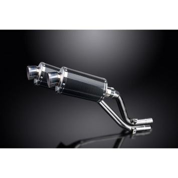 Delkevic slip-on kit Oval Carbon 225mm zonder e-keur - NX650 Dominator 95-02