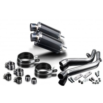 Delkevic slip-on kit Oval Carbon 225mm zonder e-keur - NX650 Dominator 95-02