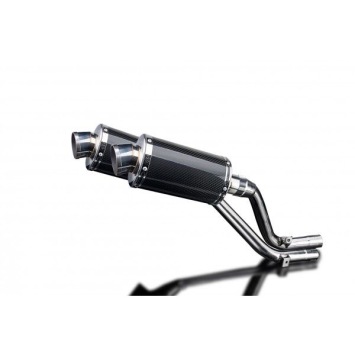 Delkevic slip-on kit Oval Carbon 225mm zonder e-keur - NX650 Dominator 95-02