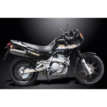 Delkevic slip-on kit Round RVS 350mm zonder e-keur - NX650 Dominator 95-02