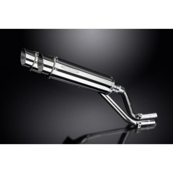 Delkevic slip-on kit Round RVS 350mm zonder e-keur - NX650 Dominator 95-02