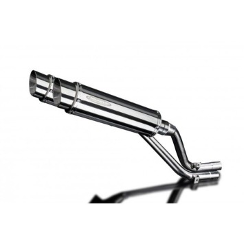 Delkevic slip-on kit Round RVS 350mm zonder e-keur - NX650 Dominator 95-02