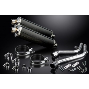 Delkevic slip-on kit Oval Carbon 450mm zonder e-keur - NX650 Dominator 95-02