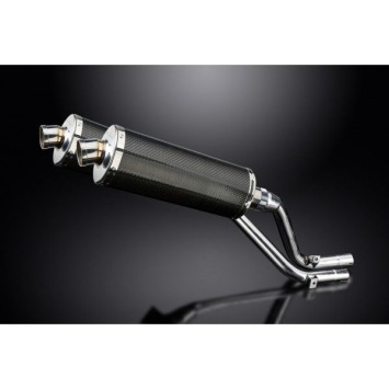 Delkevic slip-on kit Oval Carbon 350mm zonder e-keur - NX650 Dominator 95-02