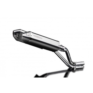 Delkevic slip-on kit Tri-Oval RVS 320mm zonder e-keur - NX650 Dominator 95-02