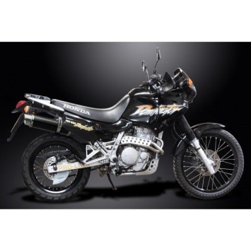 Delkevic slip-on kit Round Carbon 350mm zonder e-keur - NX650 Dominator 95-02