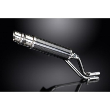 Delkevic slip-on kit Round Carbon 350mm zonder e-keur - NX650 Dominator 95-02