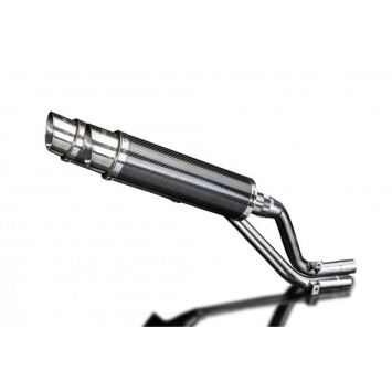 Delkevic slip-on kit Round Carbon 350mm zonder e-keur - NX650 Dominator 95-02