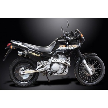 Delkevic slip-on kit Round Carbon 200mm zonder e-keur - NX650 Dominator 95-02