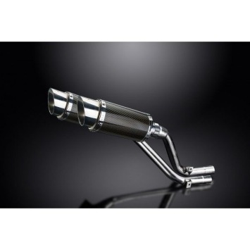 Delkevic slip-on kit Round Carbon 200mm zonder e-keur - NX650 Dominator 95-02