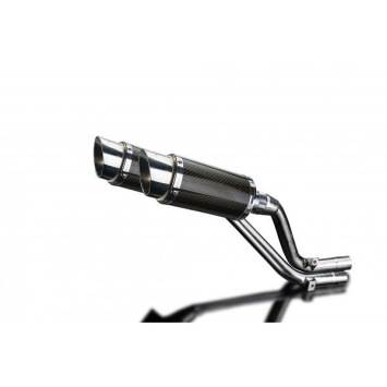 Delkevic slip-on kit Round Carbon 200mm zonder e-keur - NX650 Dominator 95-02