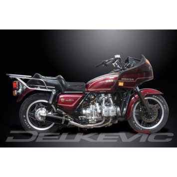Delkevic volledig systeem Round Carbon 350mm zonder e-keur - GL1100 GOLDWING (1980-1983)