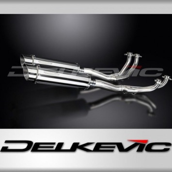 Delkevic volledig systeem Round RVS 350mm zonder e-keur - GL1100 GOLDWING (1980-1983)